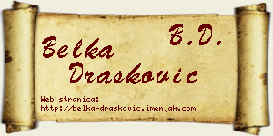 Belka Drašković vizit kartica
